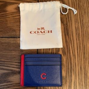 Coach Chicago Cubs card holder